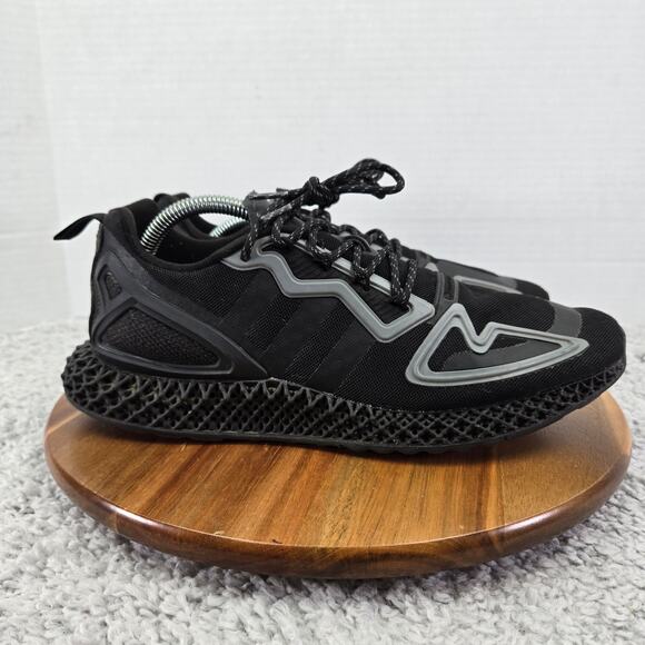 Adidas ZX 2K 4D Triple Core Black Athletic Gym Daily Sneakers Mens 9.5 FZ3561 - Picture 3 of 13